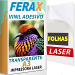Vinil adesivo transparente Ferax A3 para impressora laser
