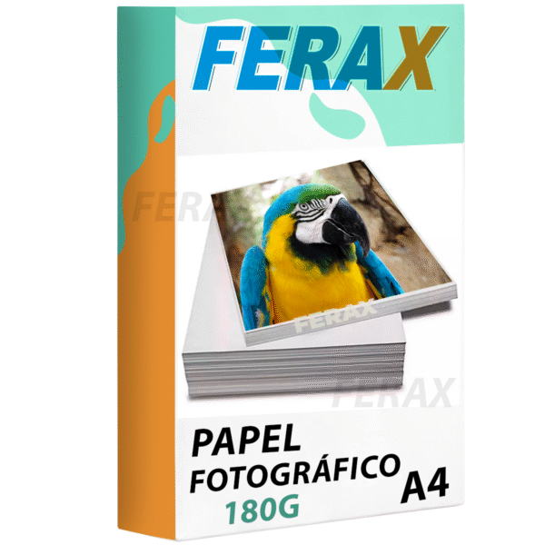Capa do Papel Fotográfico Fosco FERAX 180 g A4 para impressoras jato de tinta sem adesivo