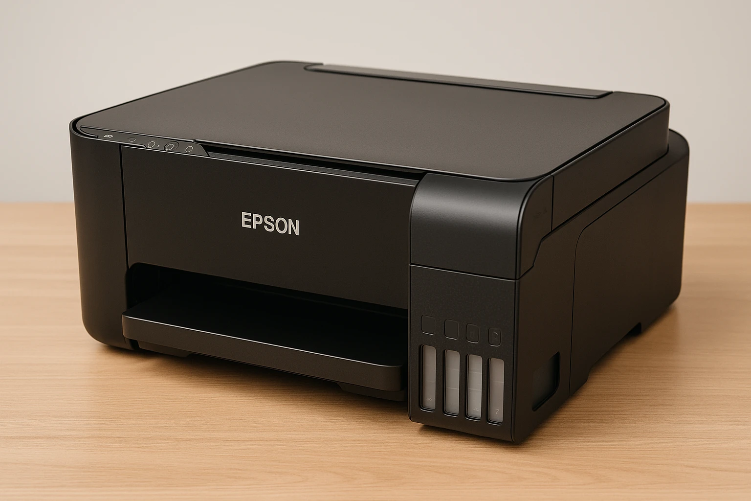 Impressoras Epson EcoTank L3250 e L3150 lado a lado em mesa de trabalho, usadas em comparação técnica no blog Ferax.