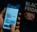 Golpe do Pix na Black Friday — alerta de fraude digital em pagamentos online, com celular e banner de 70% OFF.
