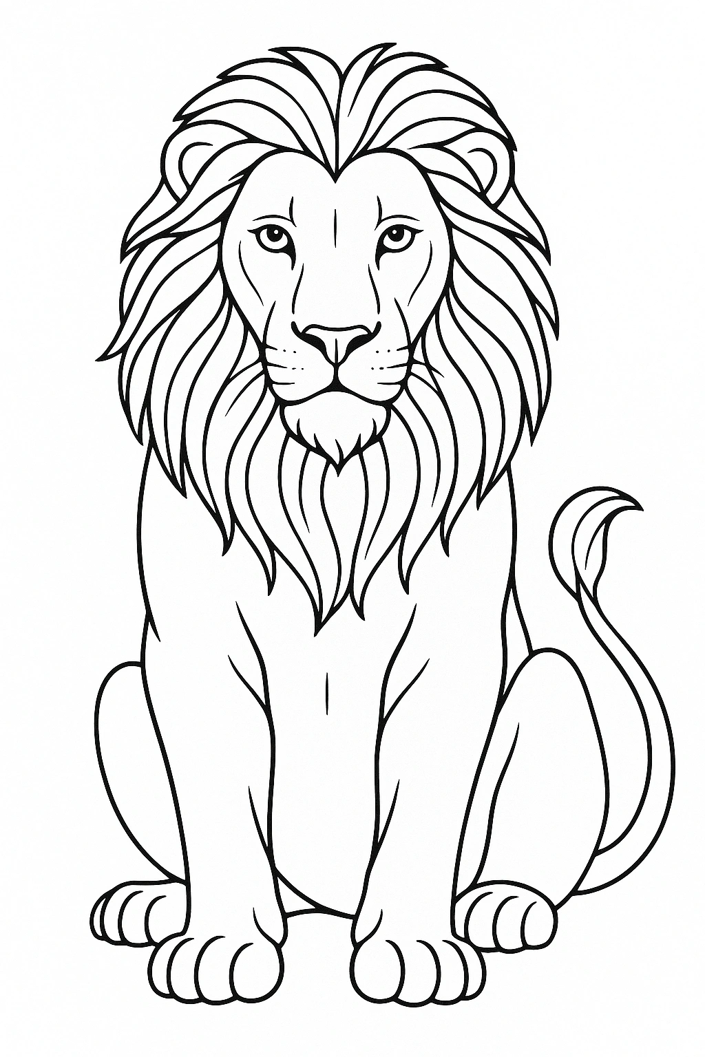 Desenho de leão para colorir