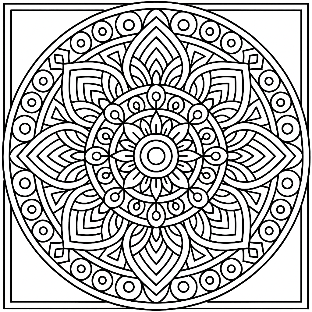 Desenho de mandala para colorir