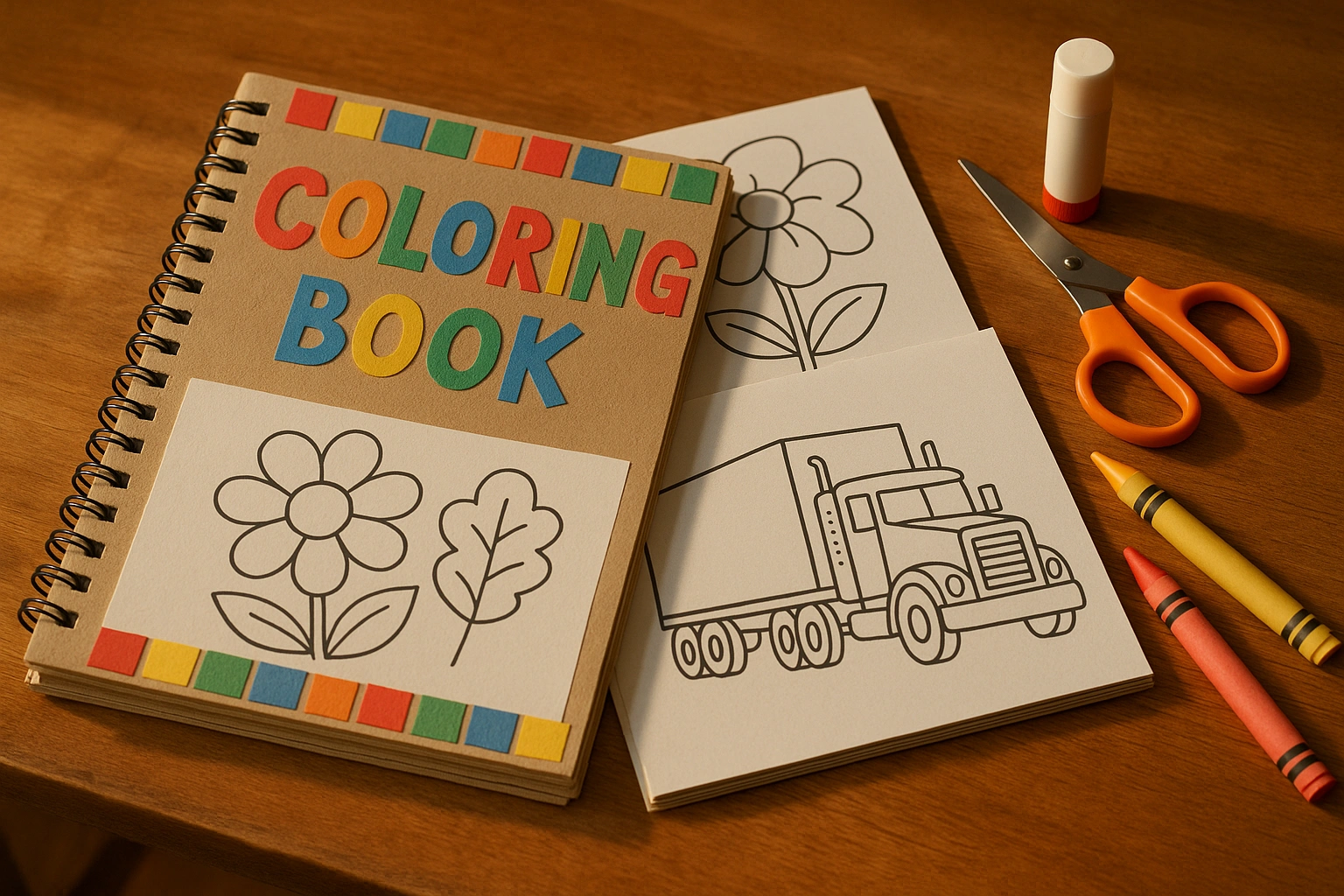 Livro de colorir artesanal